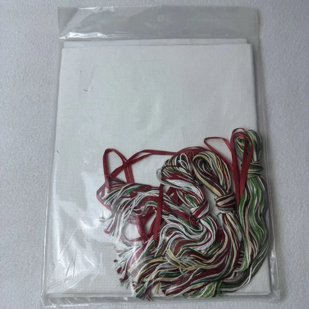 New Janlynn Tiny Tinsel Christmas Ornaments Cross Stitch Kit Set 1991 #34-63